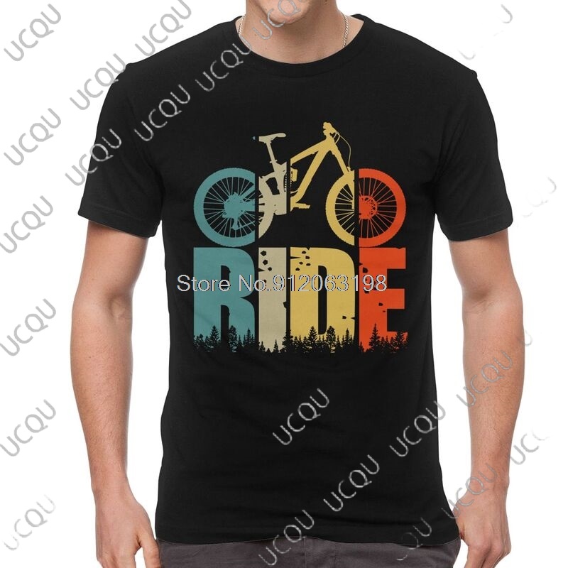 Mountain Biking Gifts - Camiseta masculina de algodão de manga
