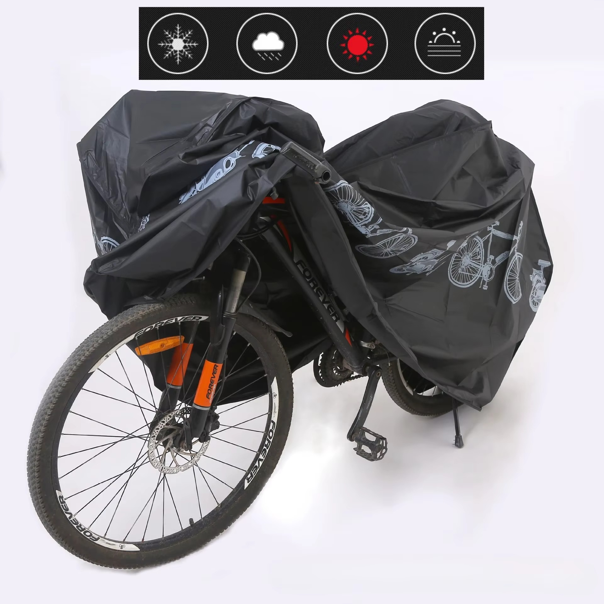 Capa de Bicicleta Impermeável  - Mountain Biking In The Rain avaliação e preço